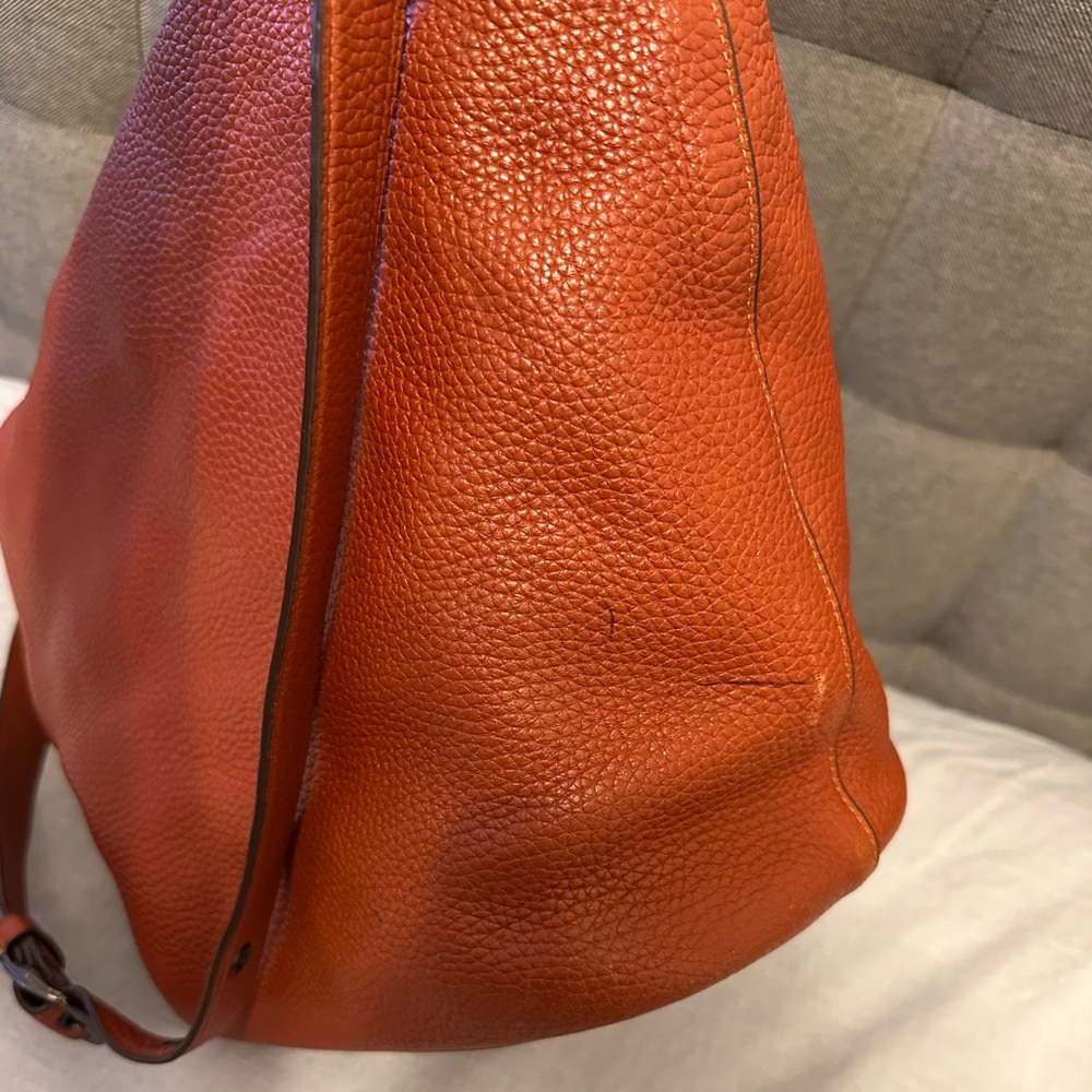 Coach Archive Ltd Ed Natural Pebbled Chili Leather LG Duffle Shoulder Bag RARE! - Picture 10 of 10